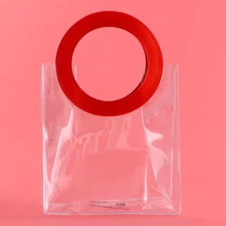 Gift package from PVC, red, 20 x 18 x 10 cm-2