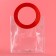 Gift package from PVC, red, 20 x 18 x 10 cm