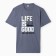 Male T -shirt with print, gray color, size 50
