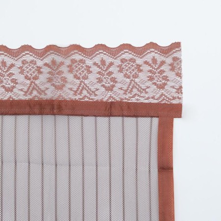 Antimoscate grid for doors, 100 × 210 cm, on magnets, brown color-2