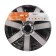 Wheel caps 14 "Gelaksi T", silver/black, carbon, set. 2 pcs