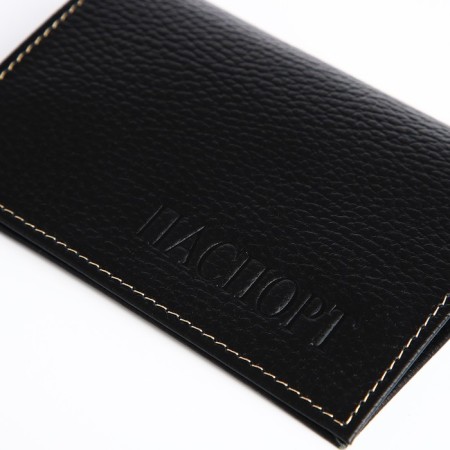 Cover for passport, black color-3