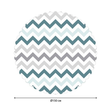 The tablecloth “Grace of Zigzags”, Round, Saten, D = 150 cm-1