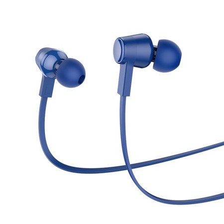 Hoco M86 headphones, wired, vacuum, microphone, jack 3.5 mm, 1.2 m, blue-2
