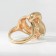 Ring metal "trend" triple circle, color gold, size 18