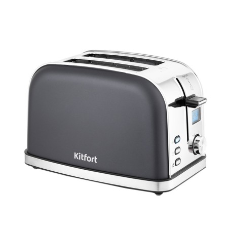 Toster KitFort KT-2036-5, 950 W, 8 frying modes, 2 toasts, display, graphite color