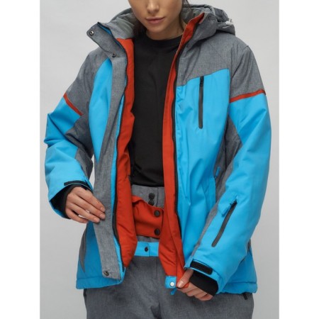 Ski suit female, size 52, blue color-3