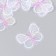 Decor for creativity Textile Embroidery "Lilac-white butterfly" 4.5x4 cm