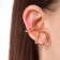 Set of earrings and FACT "Game", Color Gold