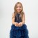 Dress for a girl with sequins KAFTAN, size 36 (134-140), blue color