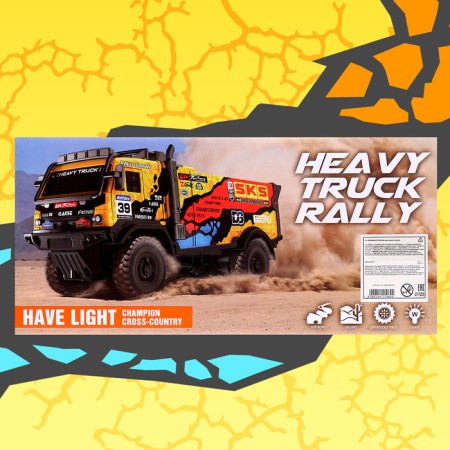 Radio -controlled "rally" truck, light works from batteries-10