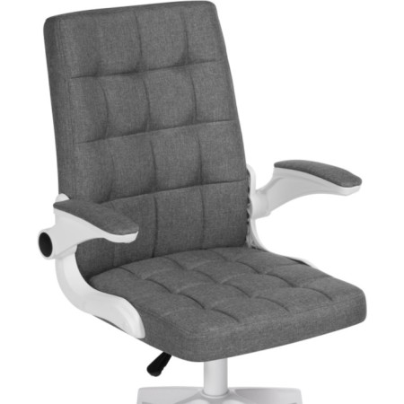 Computer chair Elga plastic/fabric, white/gray 63x59x96 cm-5
