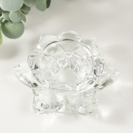 Glass of glass per 1 candle d = 4 cm "Blocked flower" 10x10x4.5 cm-2
