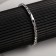 Bracelet with rhinestones "shining" thin thread, white color in silver, 18 cm