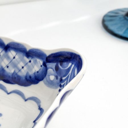 Rectangular tray, gzhel, porcelain, 26x15 cm-2
