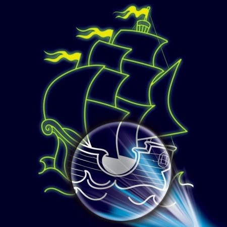 Lunar engraving "White Sailing" 14.8x21 cm-5