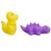 A set of rubber toys for the bath "Dinosaurs", 4 pcs, crush me