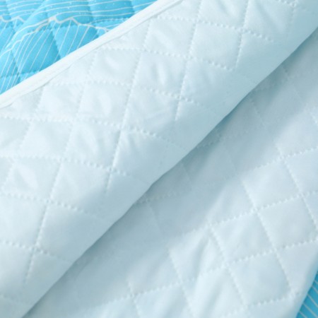 A set with a blanket vernissage 155x210, 150x220, 70x70cm, blue calico 120g/m, HL100%-4