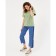 T-shirt female plain Minaku Regular Fit: olive color, river 44