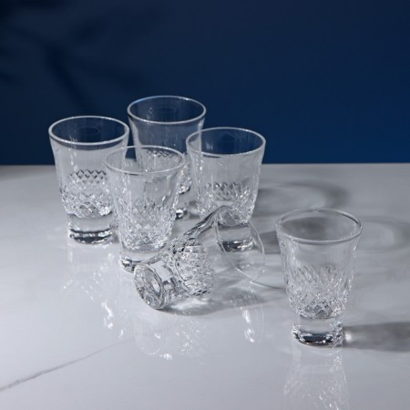 Set of crystal stops for wine, 30 ml, 6 pcs-1