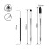 Balloon Hand -shaped handle "Vega", node 0.7 mm, rod 152 mm, oil -based black ink