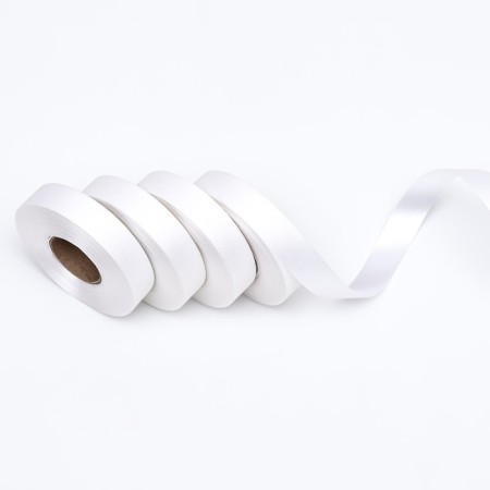 Tape "Tiffany" for decor and gifts, white, 2 cm x 50 m-2