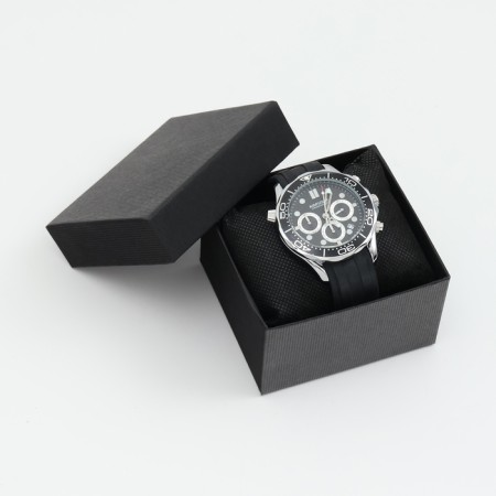 Men's watch, with a calendar, backlight, chronograph, D-4.3 cm, gray-1
