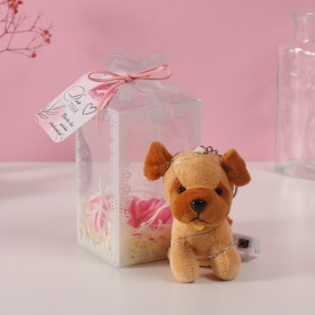 Set gift "dog Bezh" soap pink roses 5 pcs, dew 7x7x12 cm-5