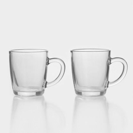 Set of glass mugs BASIC, 340 ml, 2 pcs