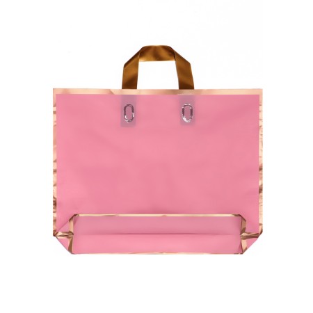 Pack with a loop handle pink 40 x 31 x 8 cm 80 μm-1