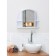 Bathroom cabinet with a mirror "Orion", color white marble