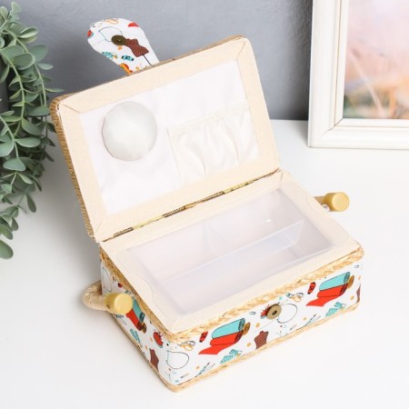 Casket for needlework "Sewing workshop" 9,5x19.5x13 cm-2