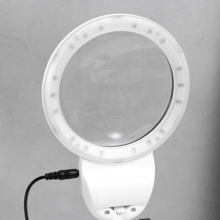 Lupa lamp for LEDX18 creativity from 3AAA, USB white 24.5x22 cm-9