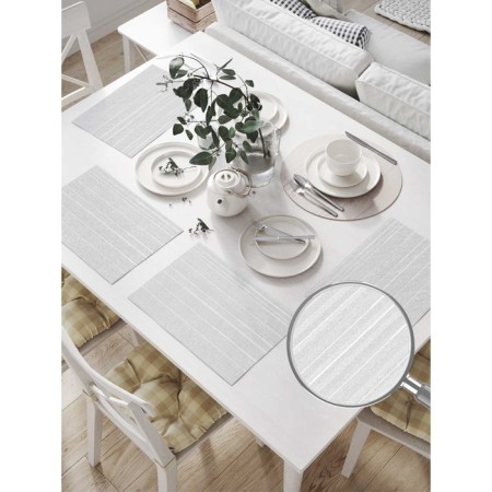 A set of napkins for setting the table “Small Text”, rectangular, size 32x46 cm, 4 pcs-1