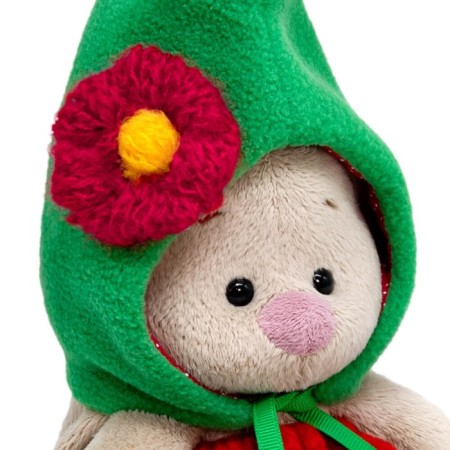 Soft toy "Bunny mi in a green cap", 15 cm-3