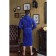 Male bathrobe, hood+Kant, size 48, blue, Makra