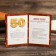 Diploma "Happy 50", cognac 11 x 16 cm
