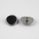A set of metal buttons on the leg, d = 27 mm, 2 pcs, silver/black color