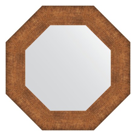 Mirror in the baguette frame, copper chain mail 88 mm, 57x57 cm
