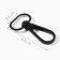Metal carbine, 45 × 25 mm / 20 × 3 mm, 5 pcs, black color
