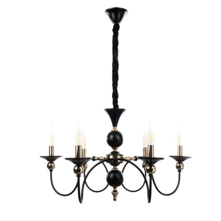 Milano chandelier 6he14 40W black and gold 68x68x79 cm-3