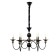 Milano chandelier 6he14 40W black and gold 68x68x79 cm
