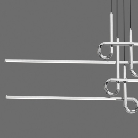 Suspended chandelier Mantra Cinto, Led, 3360lm, 3000k, 1155x85x630 mm, chromium color-2
