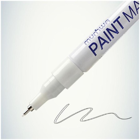 Marker-painting (varnish) Munhwa Extra fine Paint Marker, 1.0 mm, white nitro-base (price for 1 pc.)-1