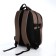 Youth backpack from textiles, rise, 2 parts on lightning, 3 pockets, brown color