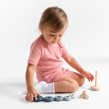 Kit for children (T-shirt and shorts) minku, dust pink, height 62-68 cm-3