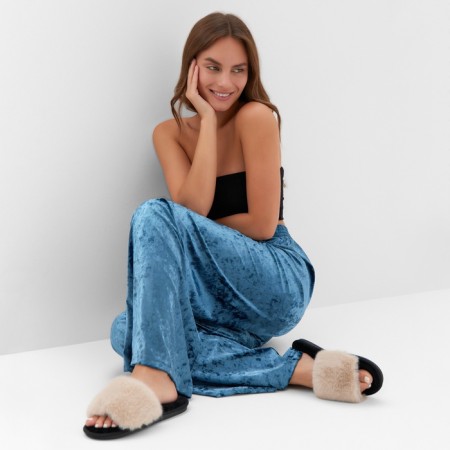 Home pants KAFTAN VELVET 52-54, blue-6