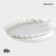 Porcelain dish for submitting Magistro "Blanche. Geranium ", d = 22.4 cm, white color