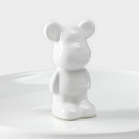 Ceramic Serving Dolyana "Bear Otto", 20.5 × 9 cm, white color-3