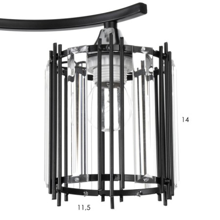 Astril chandelier 2he27 40W Black 45.5x12.5x28.5cm Bayerlux-5